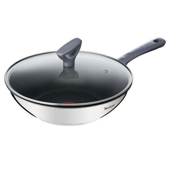 Tefal 28cm Wok & Glass Lid