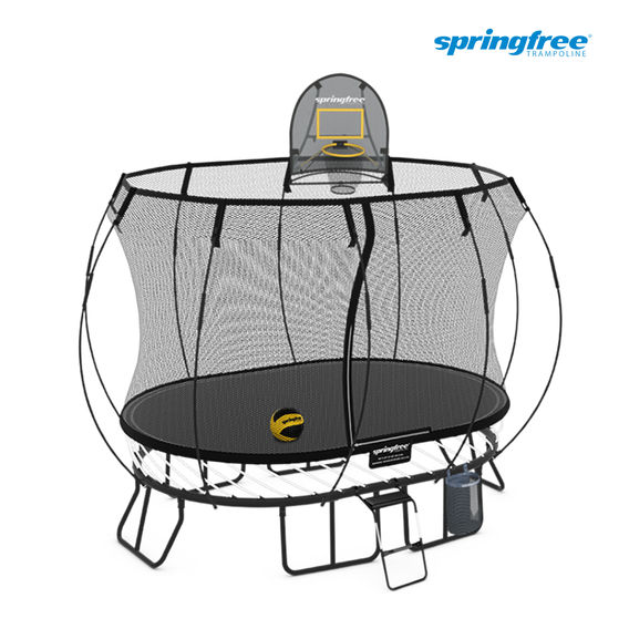 Springfree Compact Oval Trampoline Sports Bundle 6ft x 9ft