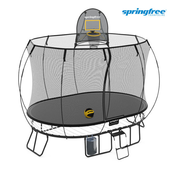 Springfree Medium Oval Trampoline Sports Bundle 8ft x 11ft