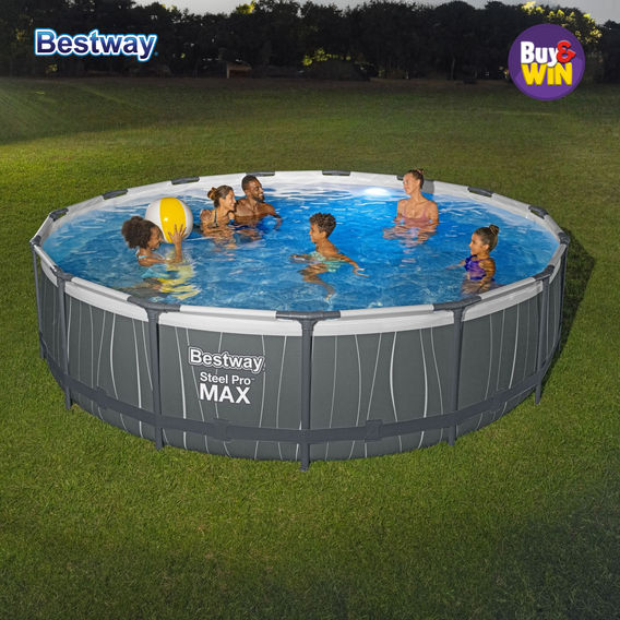 Steel Pro MAX Led Round Pool Set