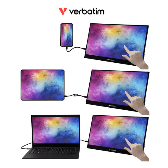 Verbatim Portable Touchscreen FHD Monitor - 15.6in