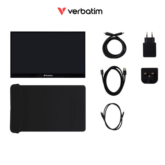 Verbatim Portable Touchscreen FHD Monitor - 17.3in