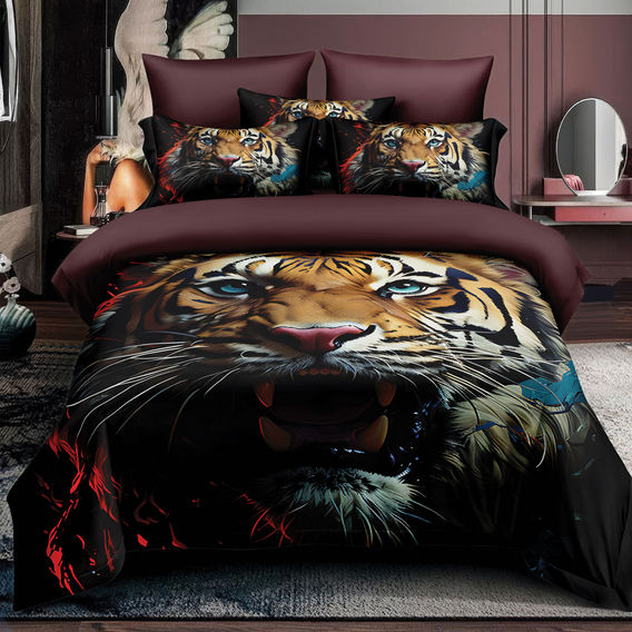 Bengal Tiger Printed Quilt Cover Bundle - DB