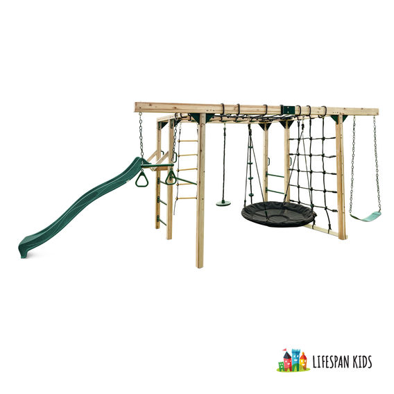 Lifespan Kids Orangutan Climbing Cube Jungle Gym Play Centre + Green Slide