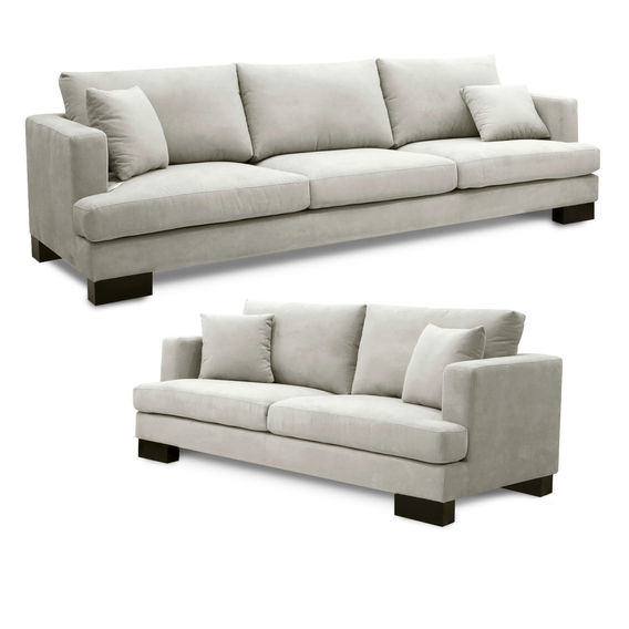 Gemma 3-Seater + 2-Seater Lounge Suite in Fifty Shades