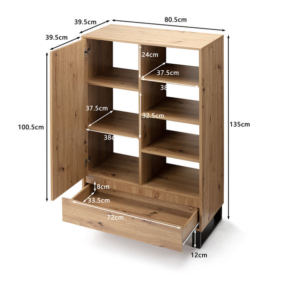 Caleb Storage Bookcase