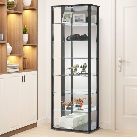 East Glass 7-Tier Display Cabinet