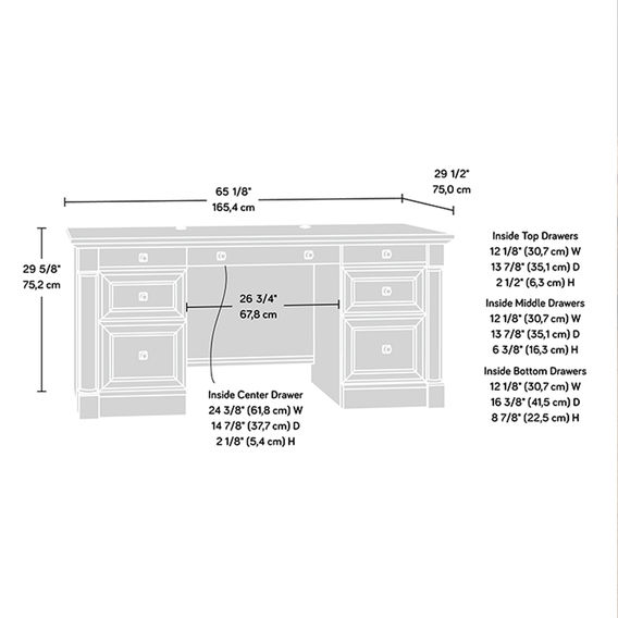 Sauder Palladia Executive Desk