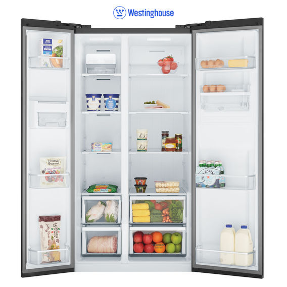 Westinghouse 619L Side by Side Fridge (Black)