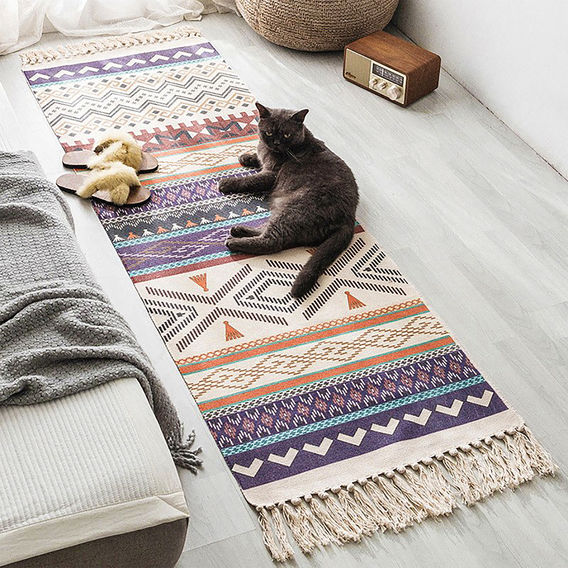 SOGA Boho Geometric Rug