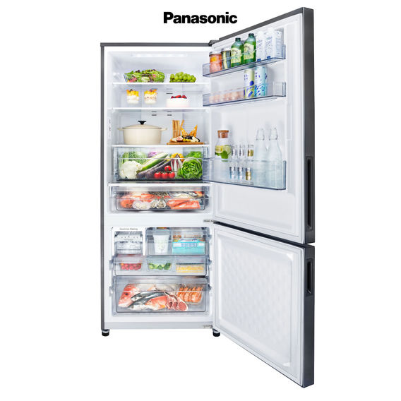 Panasonic 380L Bottom Mount Fridge Black