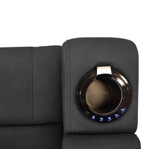 Academy 2-Seater Smart Recliner with Console in Black