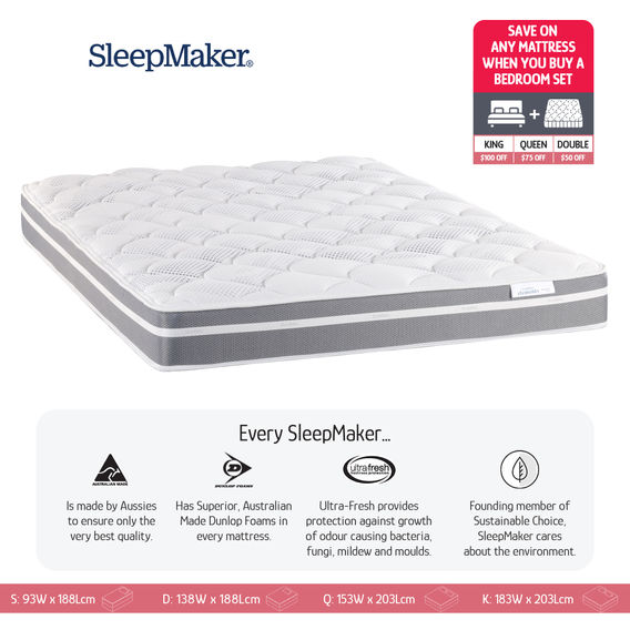 Sleepmaker Braeburn Medium Mattress - QB