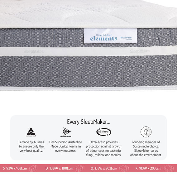 Sleepmaker Braeburn Medium Mattress - QB