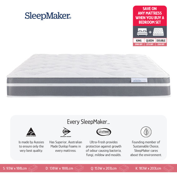 Sleepmaker Braeburn Medium Mattress - QB