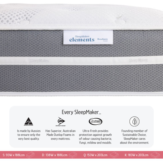 Sleepmaker Braeburn Plush Mattress - QB