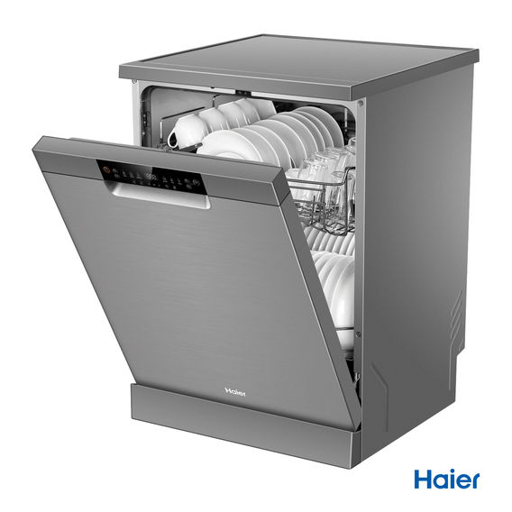 Haier Freestanding Dishwasher Silver