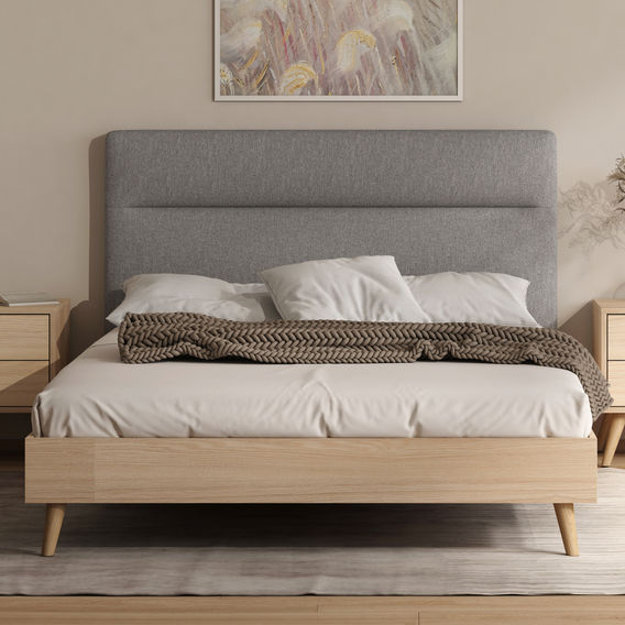 Levi Queen Bed Natural