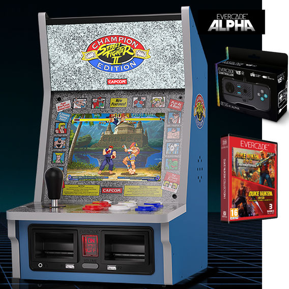 Evercade Alpha Arcade Bartop Street Fighter Bundle