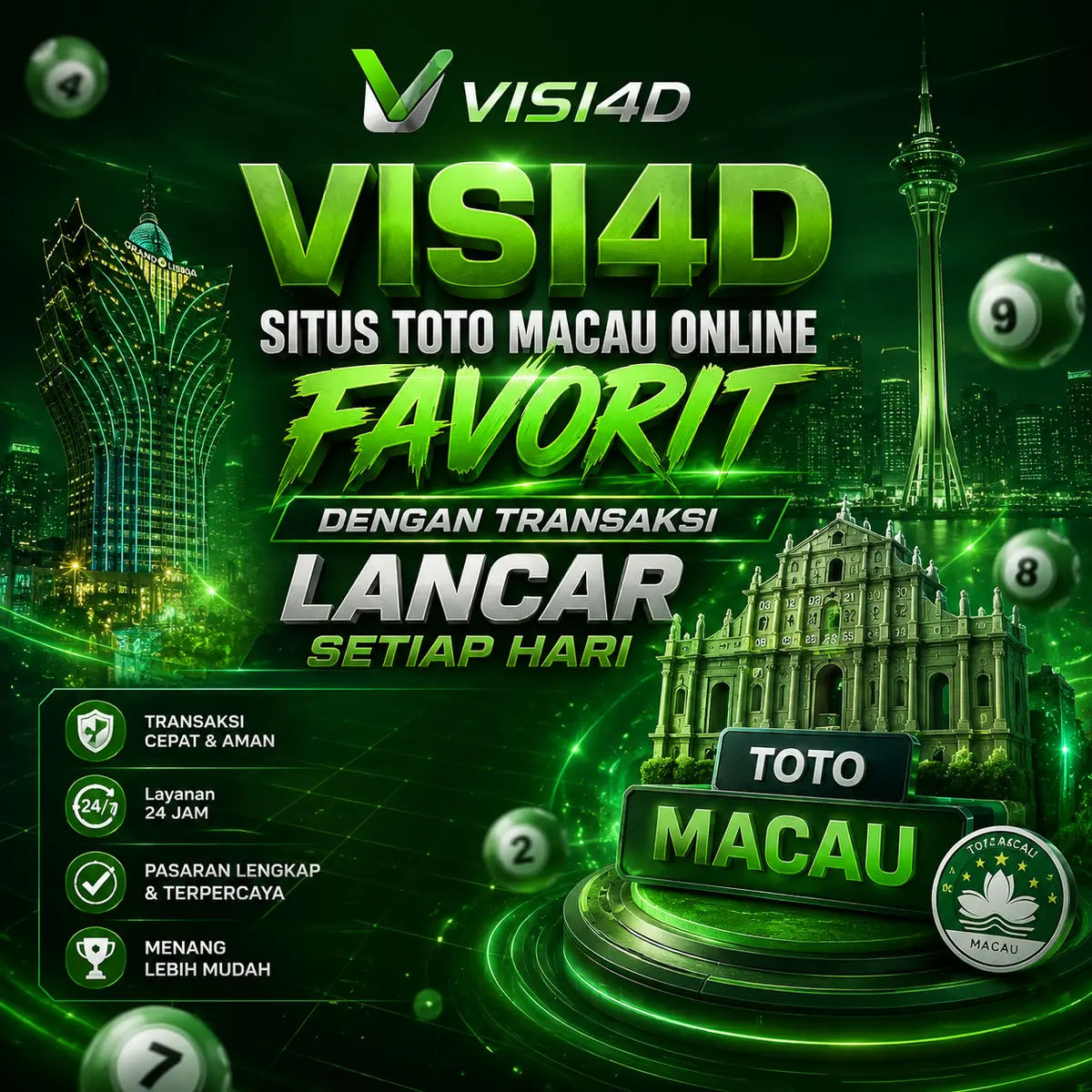 VISI4D : Situs Toto Macau Online Favorit Dengan Transaksi Lancar Setiap Hari