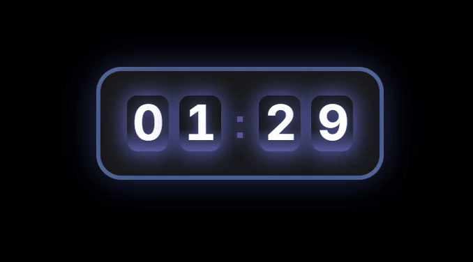 blue coloured countdown timer