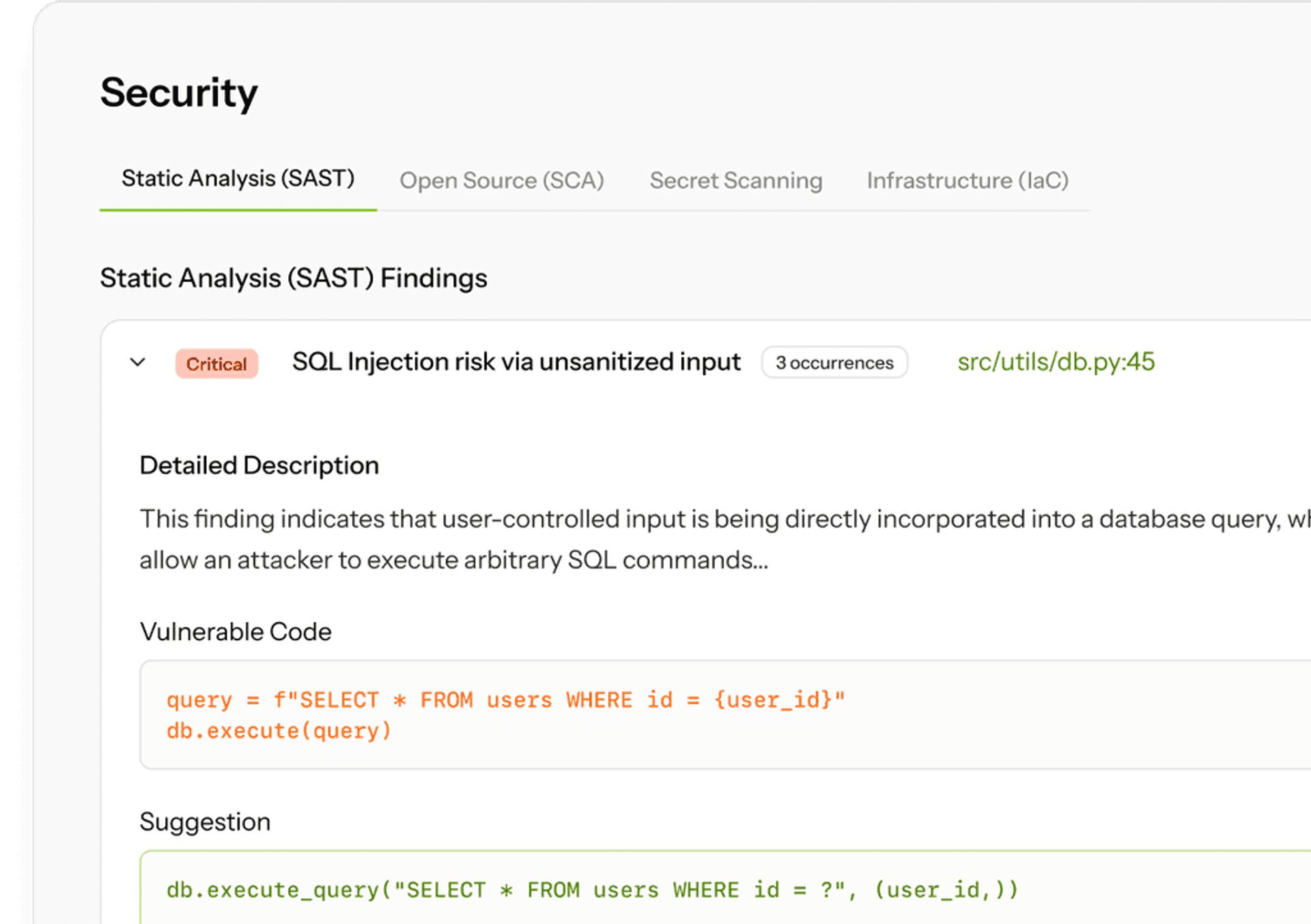 Continuous security assessment across pull requests and releases