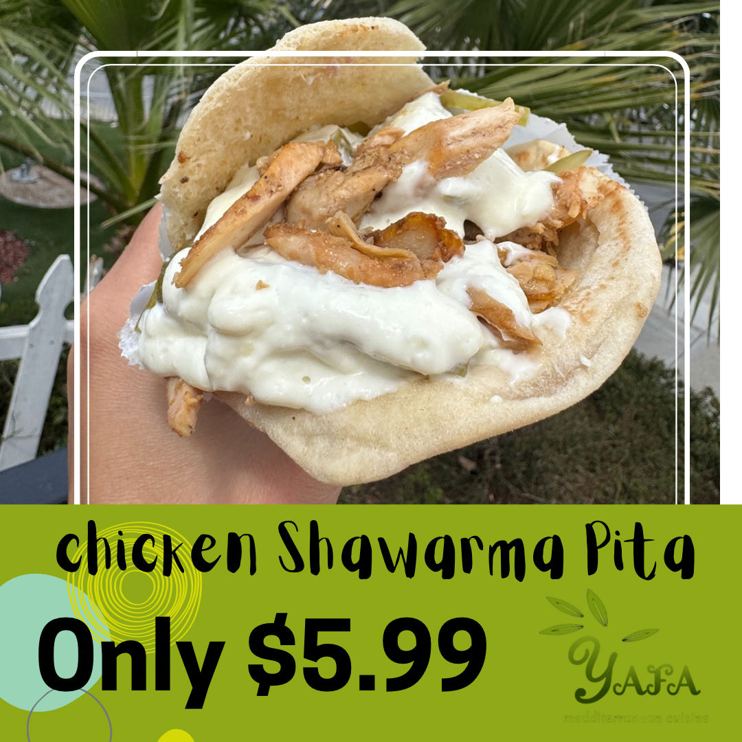 $5.99 Chicken Shawarma Pita