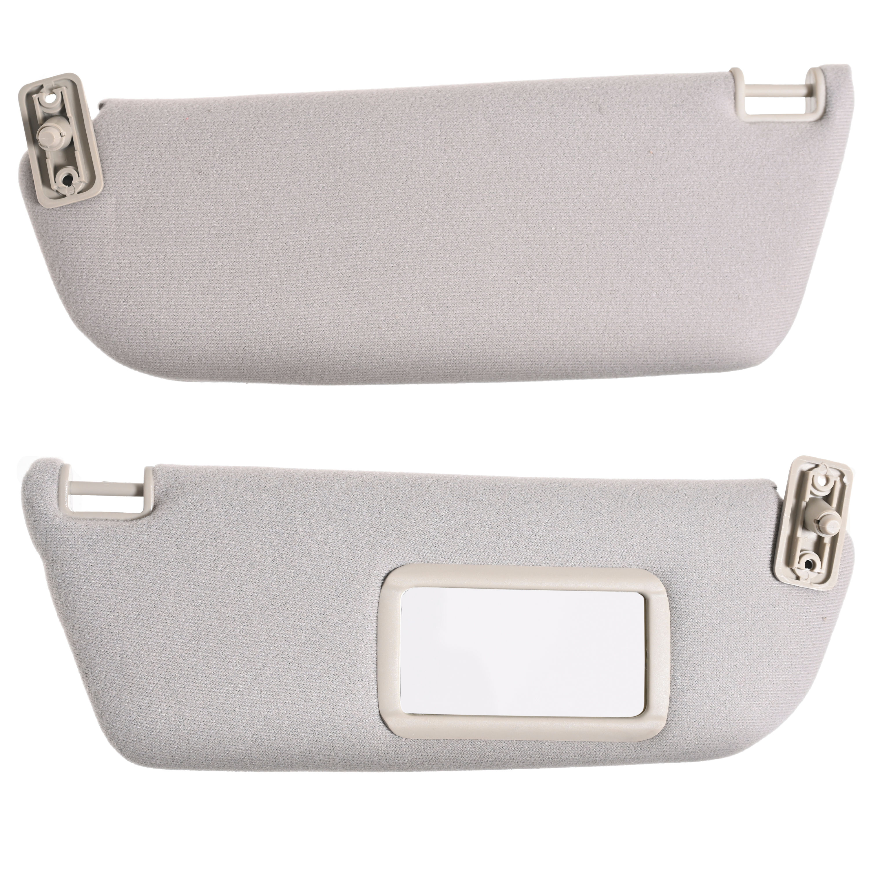 Juego Viseras Derecha Izquierda Chevrolet Corsa 2000-2008/Tornado 2004-2011 2 Piezas Con Espejo Gris Tela