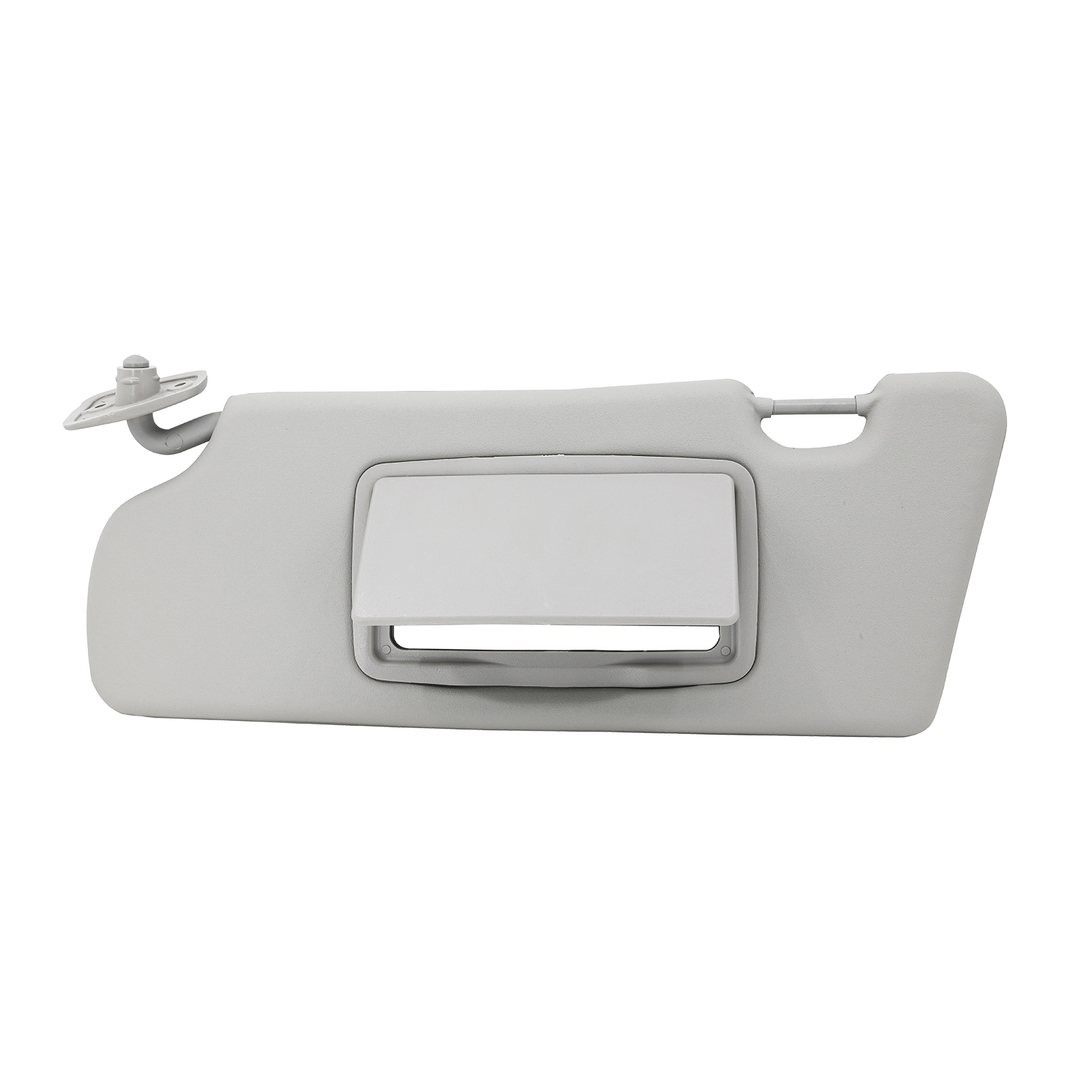 Visera Delantera Izquierda Ford Courier 2001-2010 1 Pieza Con Espejo Sin Luz Gris Claro Vinipiel