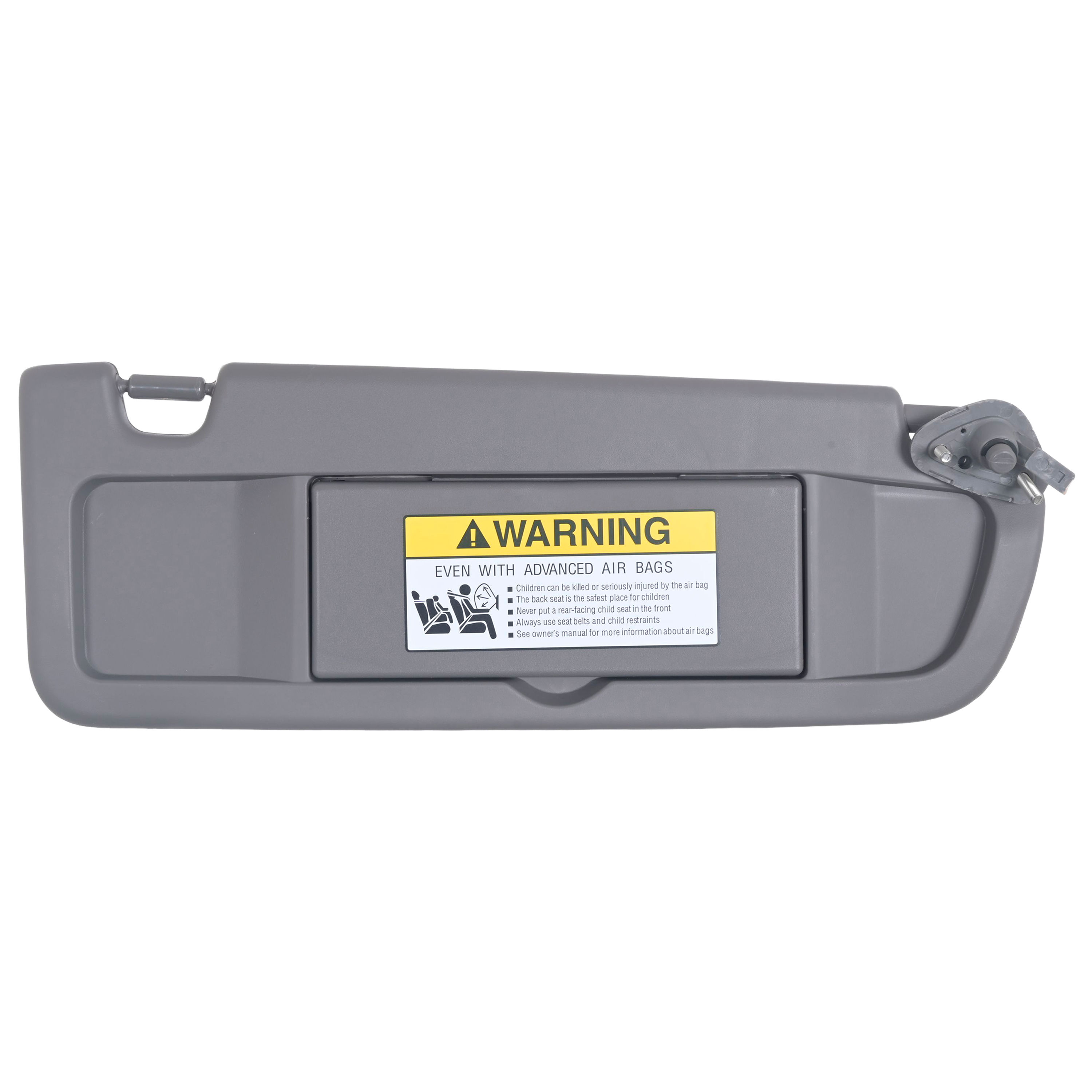 Visera Delantera Derecha Honda Civic 2006-2011 1 Pieza Con Espejo Sin Luz Gris Oscuro Plastico