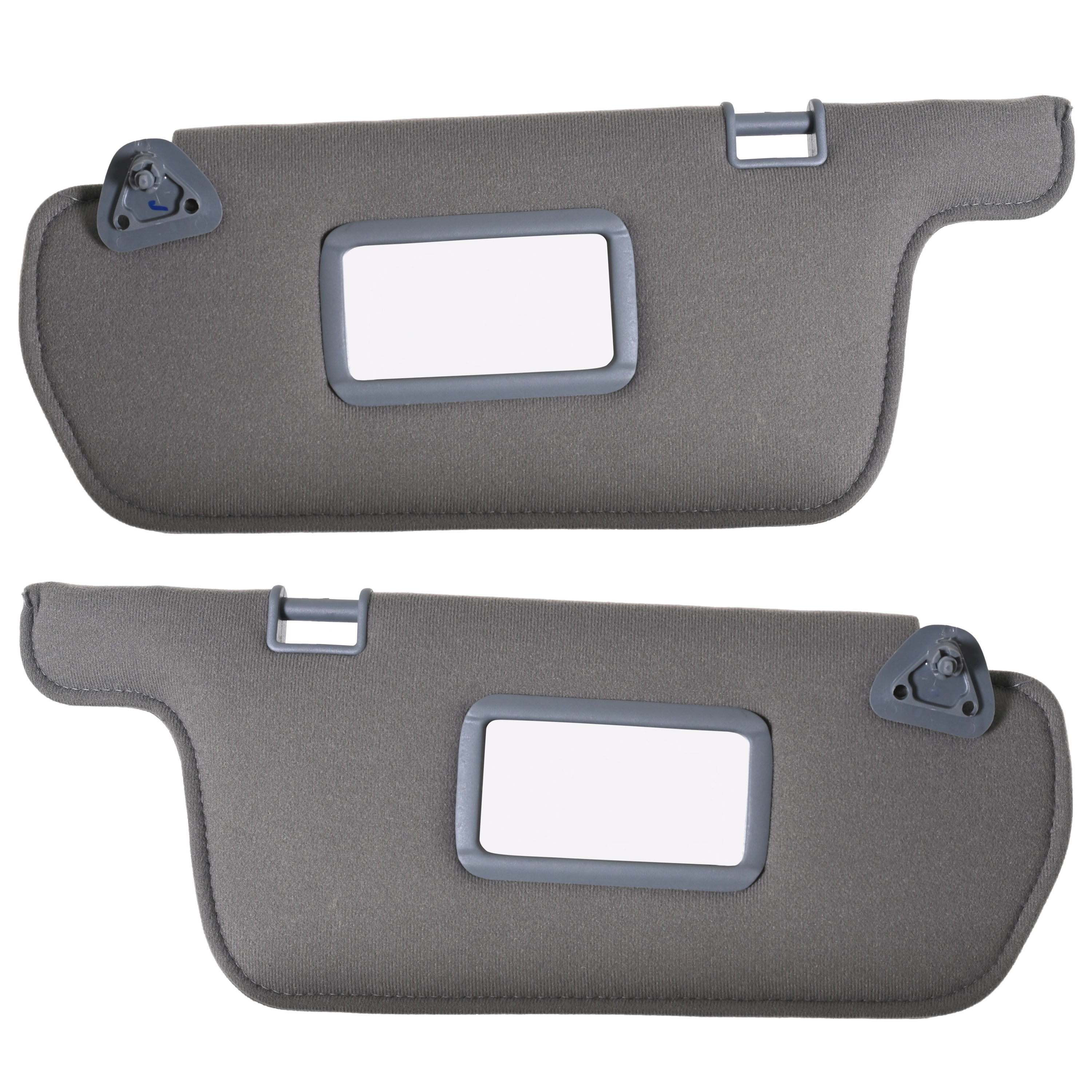 Juego Viseras Derecha/Izquierda Nissan Sentra 1996-2000 2 Piezas Con Espejo Gris Tela