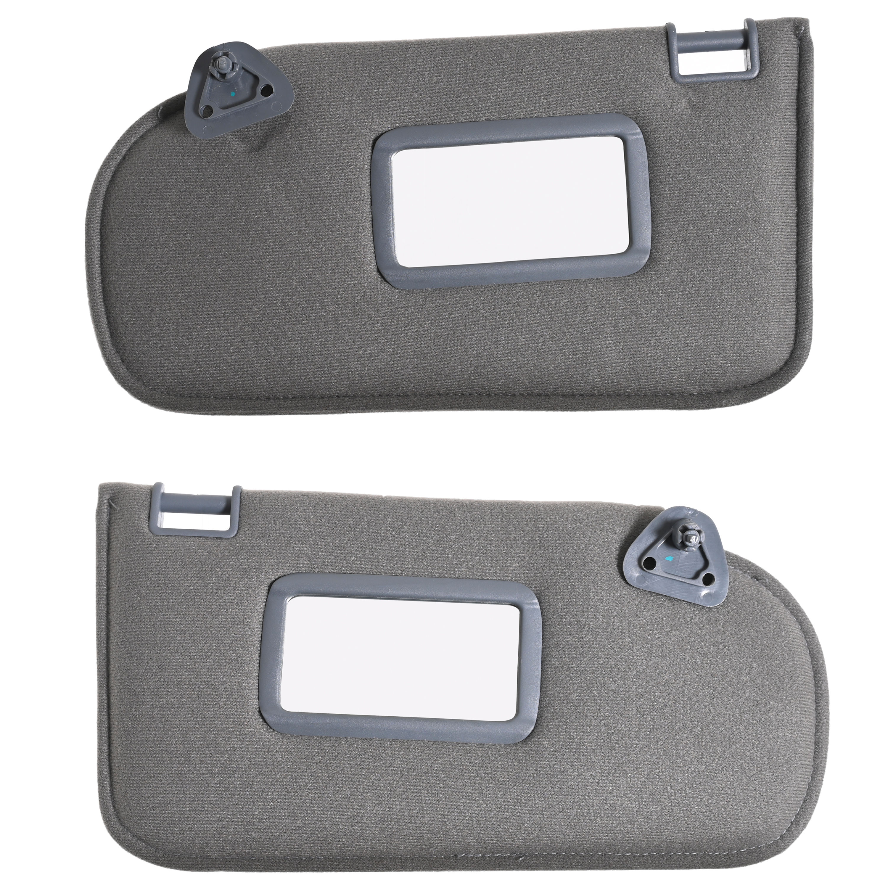 Juego Viseras Derecha/Izquierda Nissan Sentra 2001-2006 2 Piezas Con Espejo Gris Tela