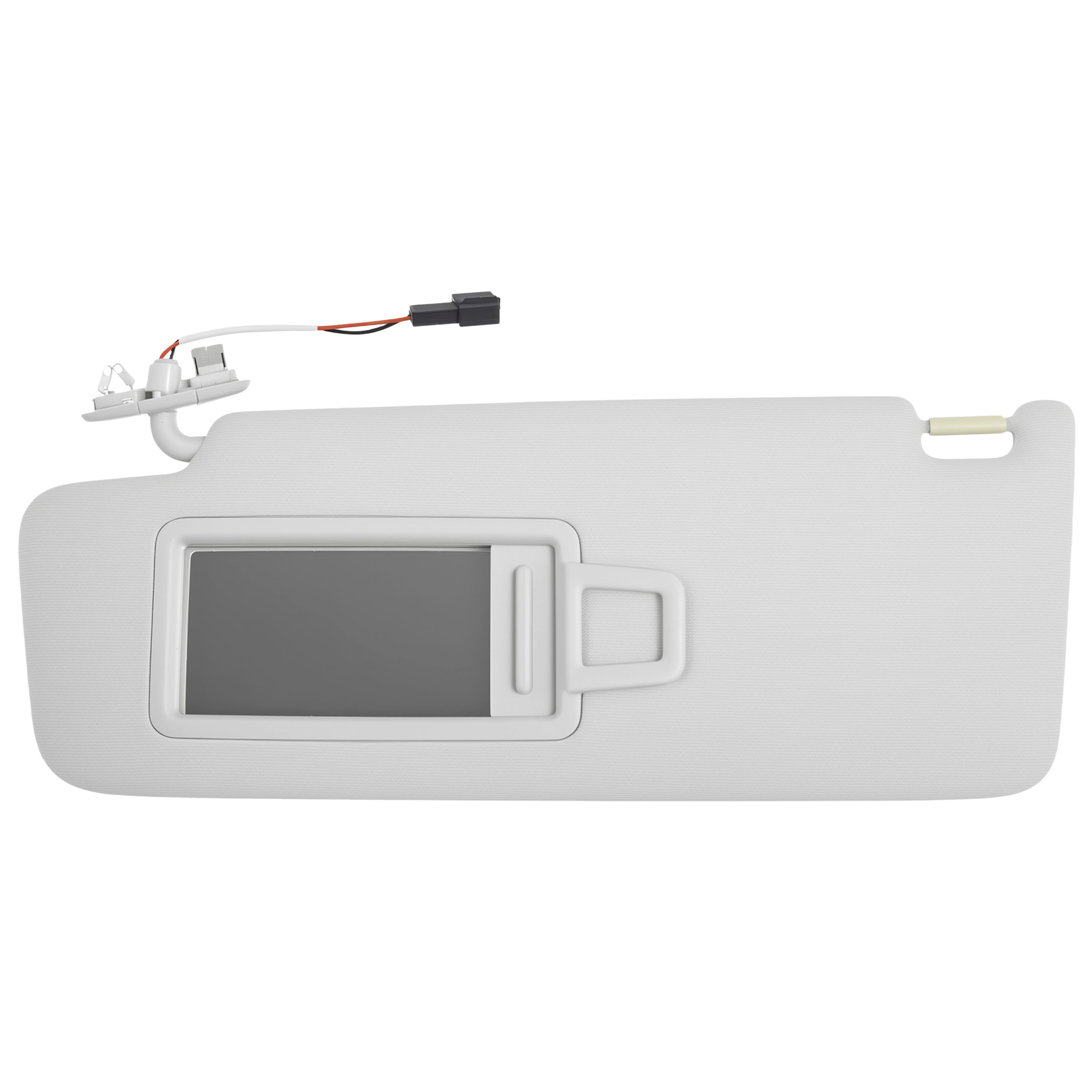 Visera Delantera Izquierda Volkswagen Golf 2014-2020 Con Gancho 1 Pieza Con Espejo Gris Claro Plastico 2 Pin