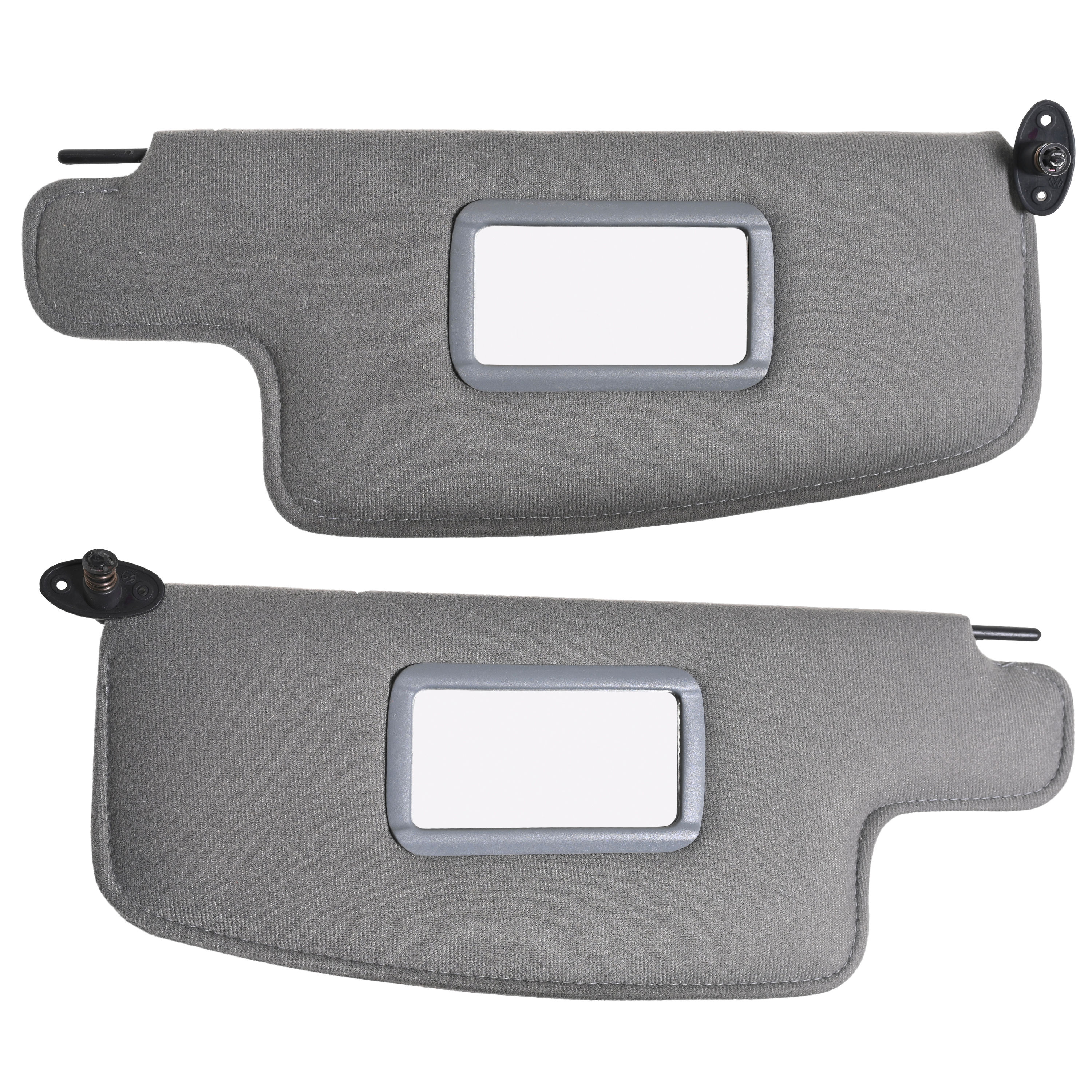 Juego Viseras Derecha/Izquierda Volkswagen Sedan 1977-2003 2 Piezas Con Espejo Gris Tela