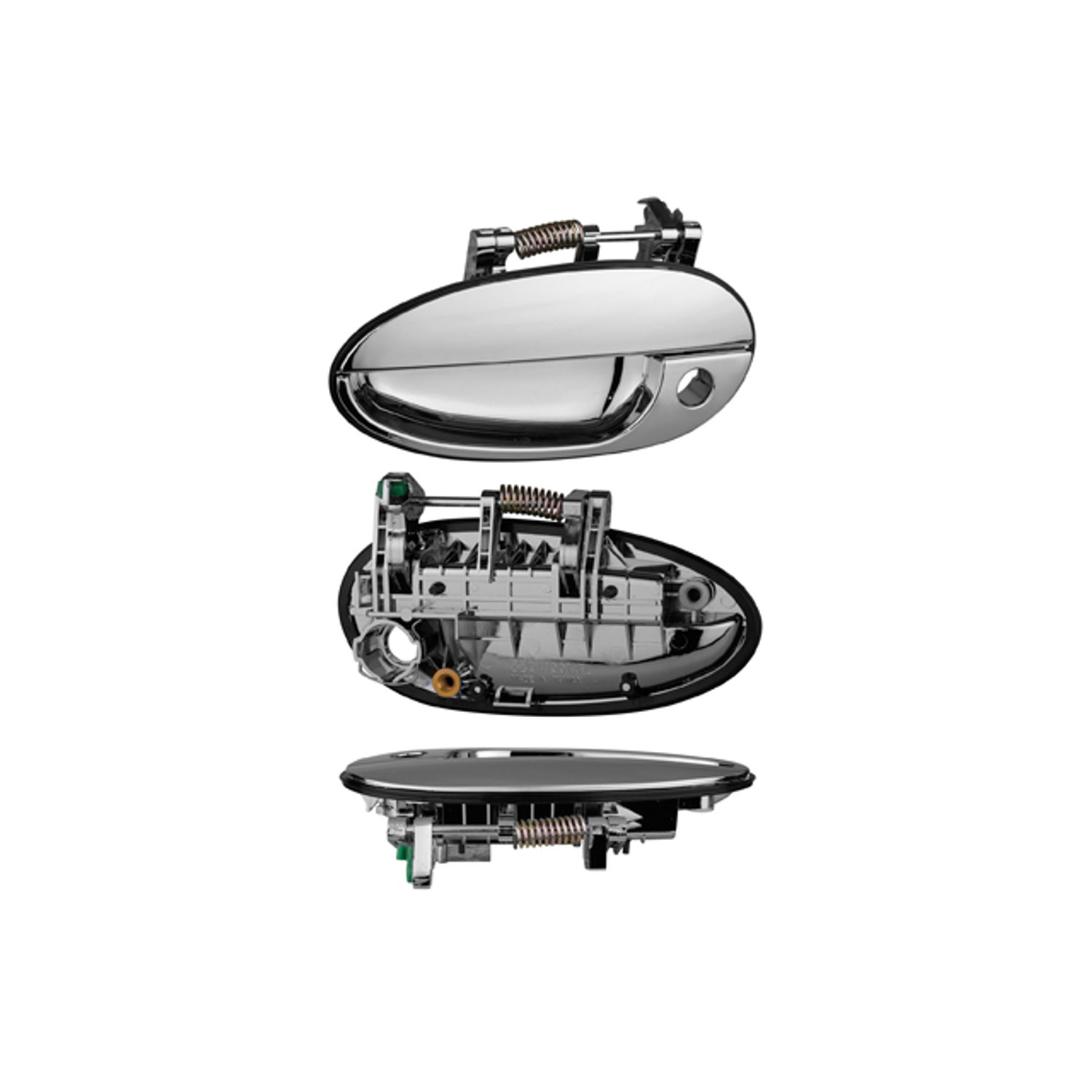 Manija exterior delantera izquierda Chevrolet Matiz 5 puertas 2004-2005 cromo con hoyo