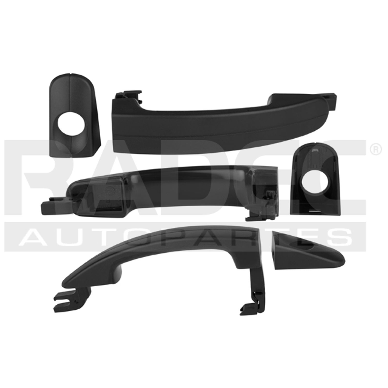 Manija exterior delantera izquierda Ford Focus 2007-2018 con hoyo para llave sin sensor corrugada plastico