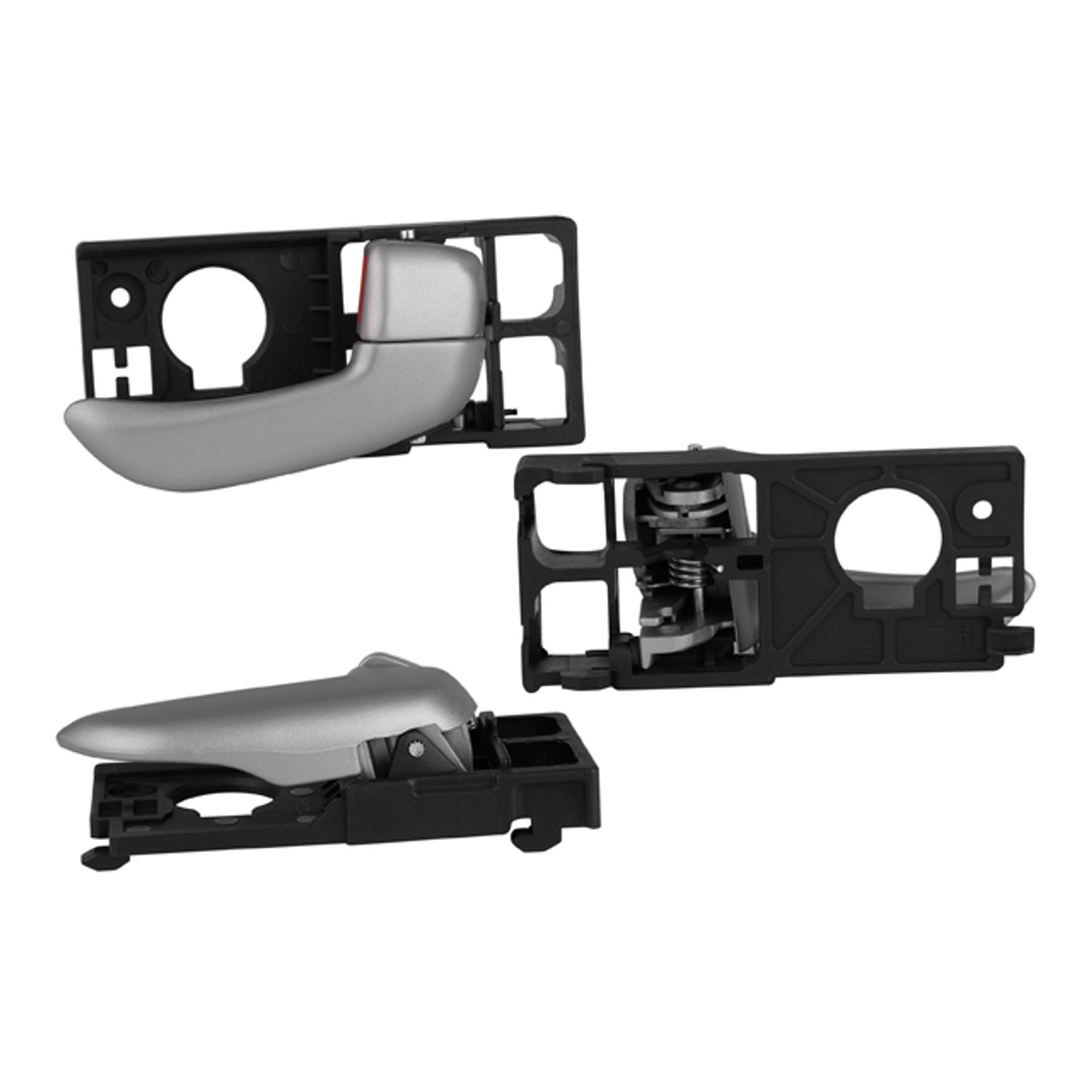 Manija interior delantera/trasera derecha hy I10 2012-2014 plata plastico