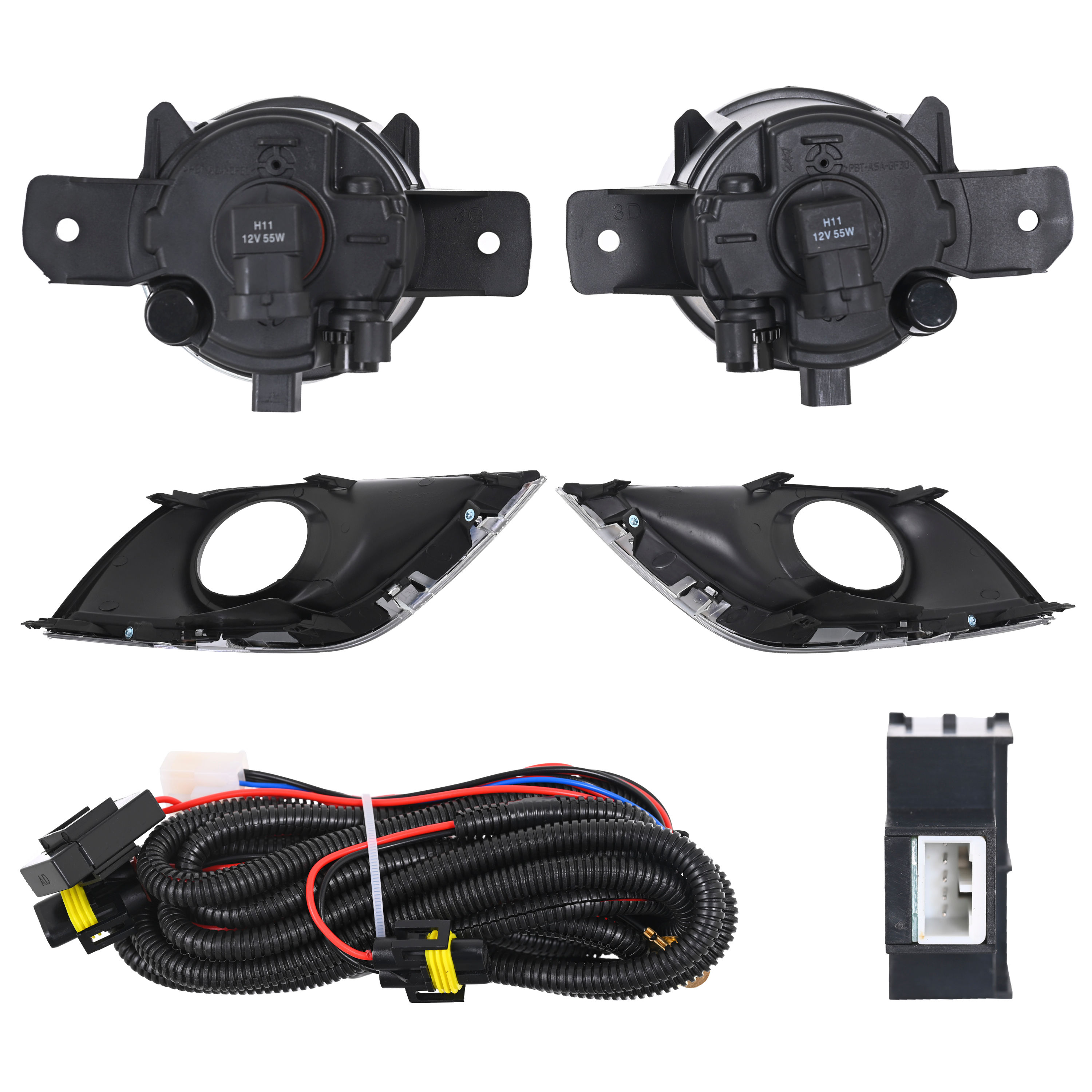 Kit Faro Niebla Nissan Versa 2015-2019 Con Foco Con Rejilla Filo Cromado Cn