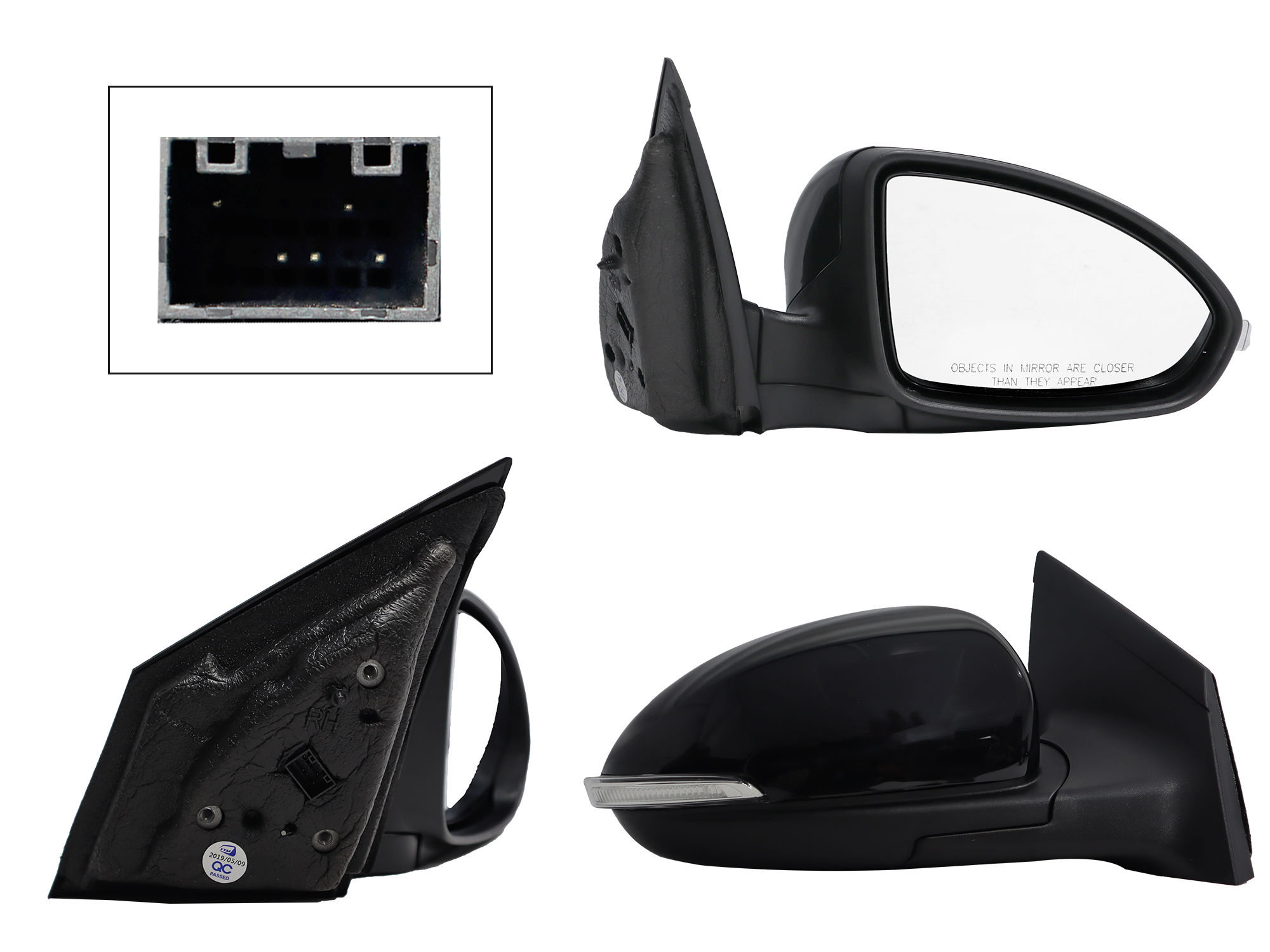 Espejo Derecho Chevrolet Cruze 2010-2013 3 Pines Eléctrico Para Pintar