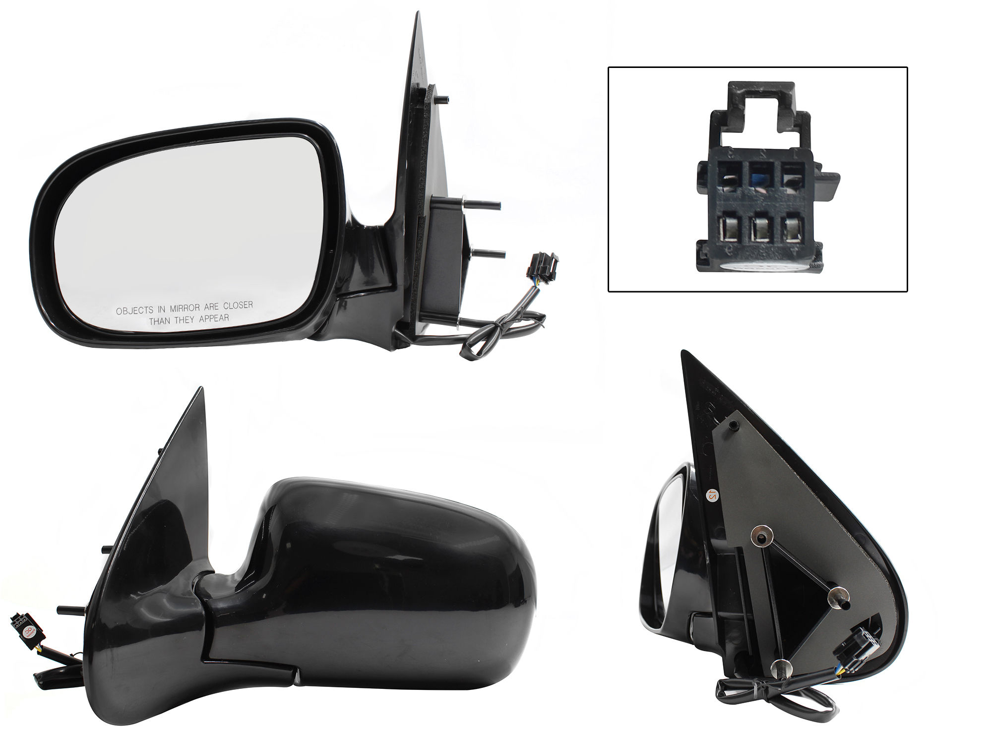 Espejo Izquierdo Chevrolet Venture 1997-2005 3 Pines Eléctrico Para Pintar
