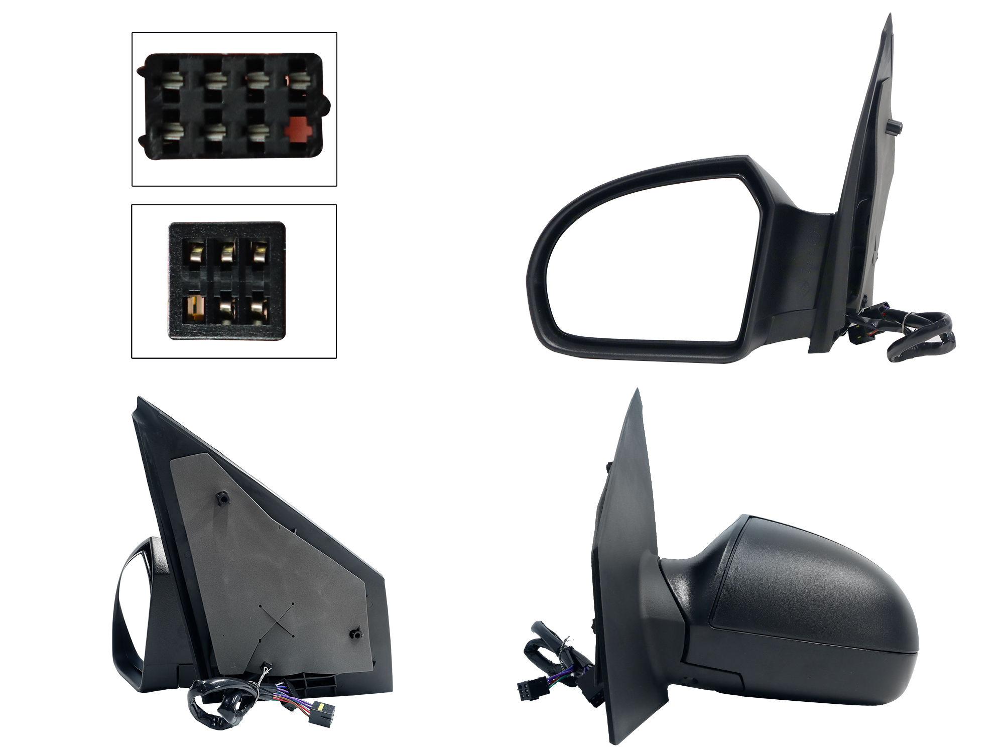 Espejo Izquierdo FORD Fiesta First 2003-2010 7 Pines Eléctrico Negro Poroso
