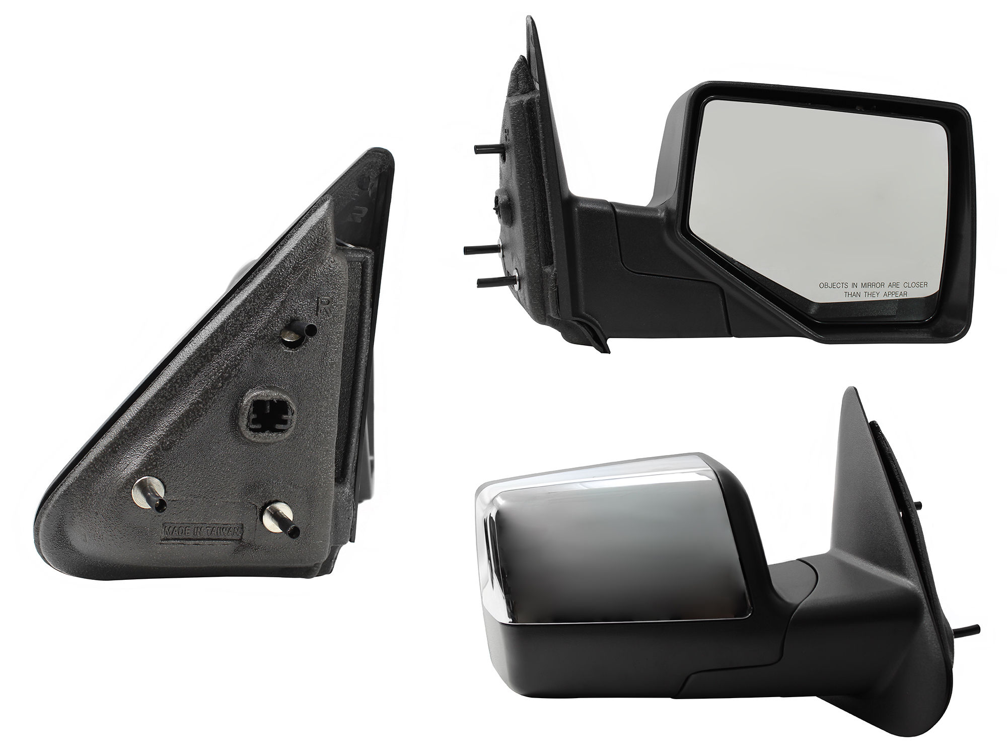 Espejo Derecho FORD Ranger 2010-2012 Manual Sin Control Cromado
