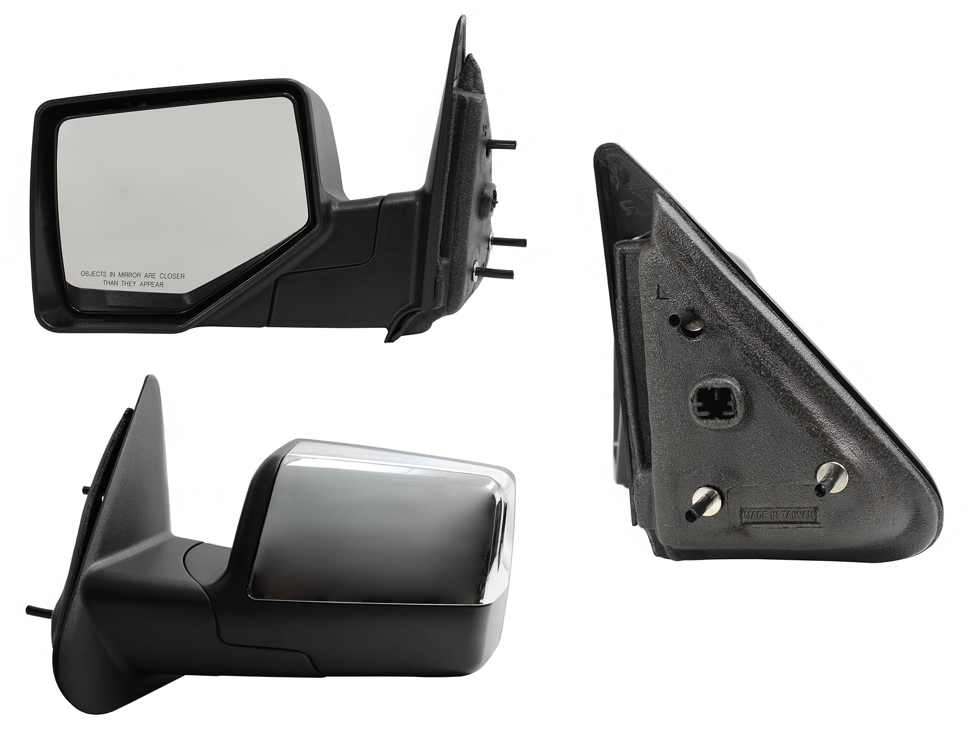Espejo Izquierdo FORD Ranger 2010-2012 Manual Sin Control Cromado