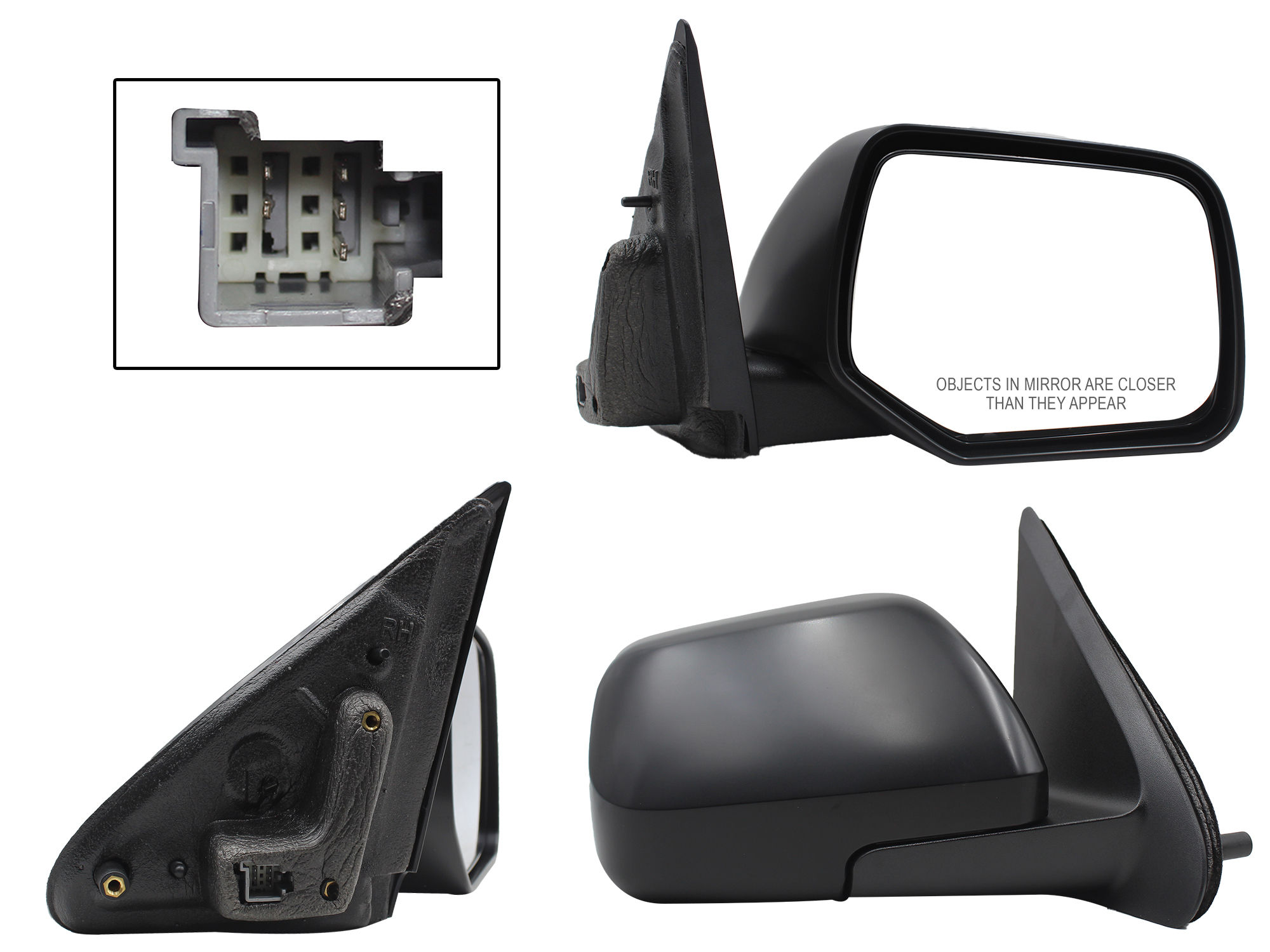 Espejo Derecho FORD Ranger 2006-2010 3 Pines Eléctrico Cromado