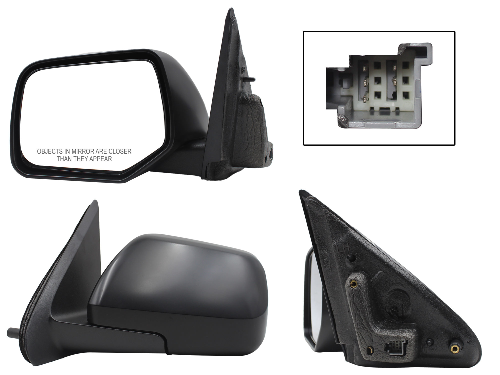 Espejo Izquierdo FORD Ranger 2006-2010 3 Pines Eléctrico Cromado