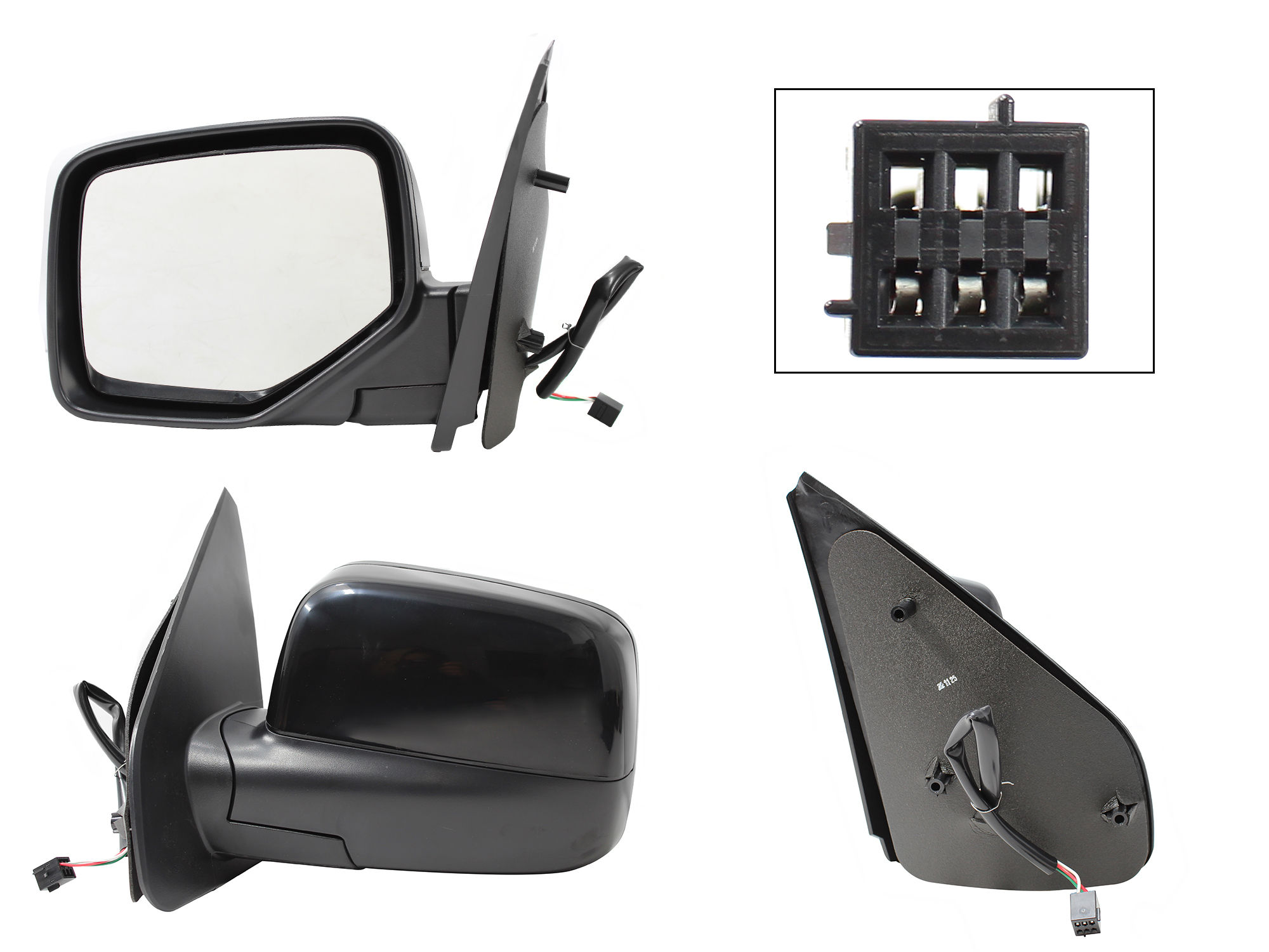 Espejo Izquierdo FORD Ecosport 2004-2012 3 Pines Eléctrico Para Pintar