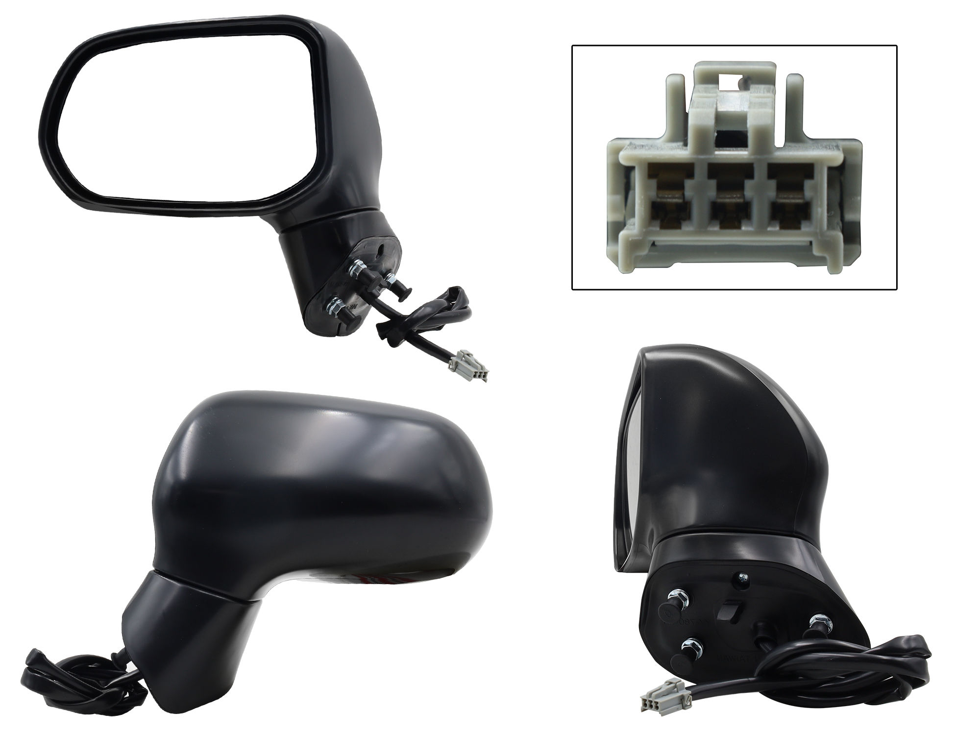 Espejo Izquierdo Honda Civic Sedan 2006-2011 3 Pines Eléctrico Para Pintar