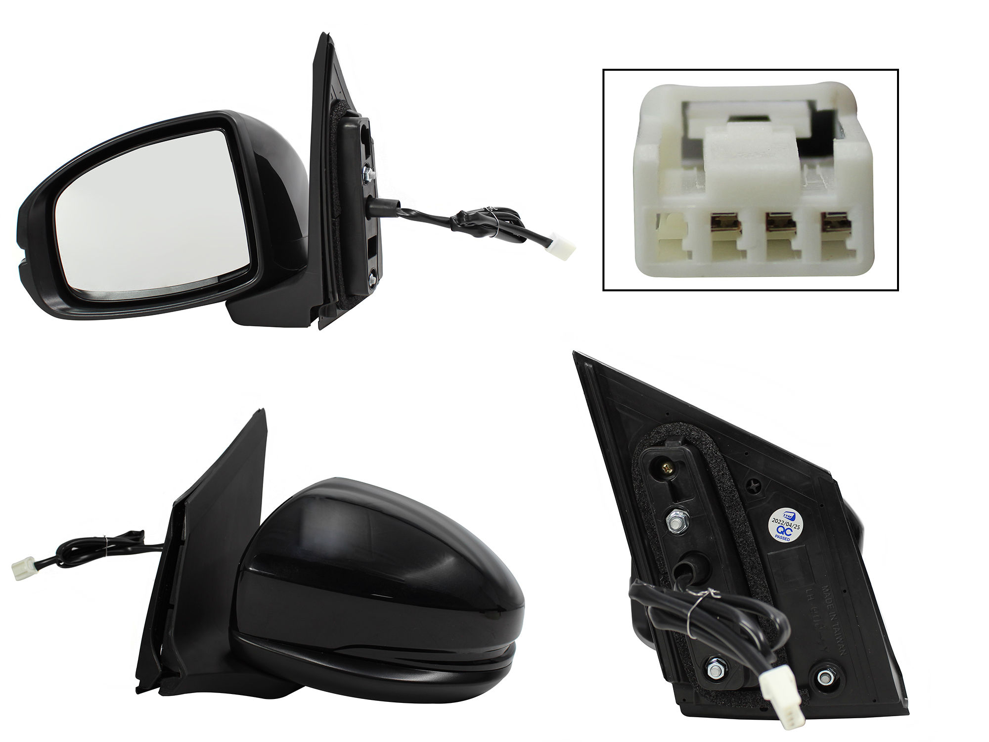 Espejo Izquierdo Honda CITY 2014-2020 3 Pines Eléctrico Para Pintar