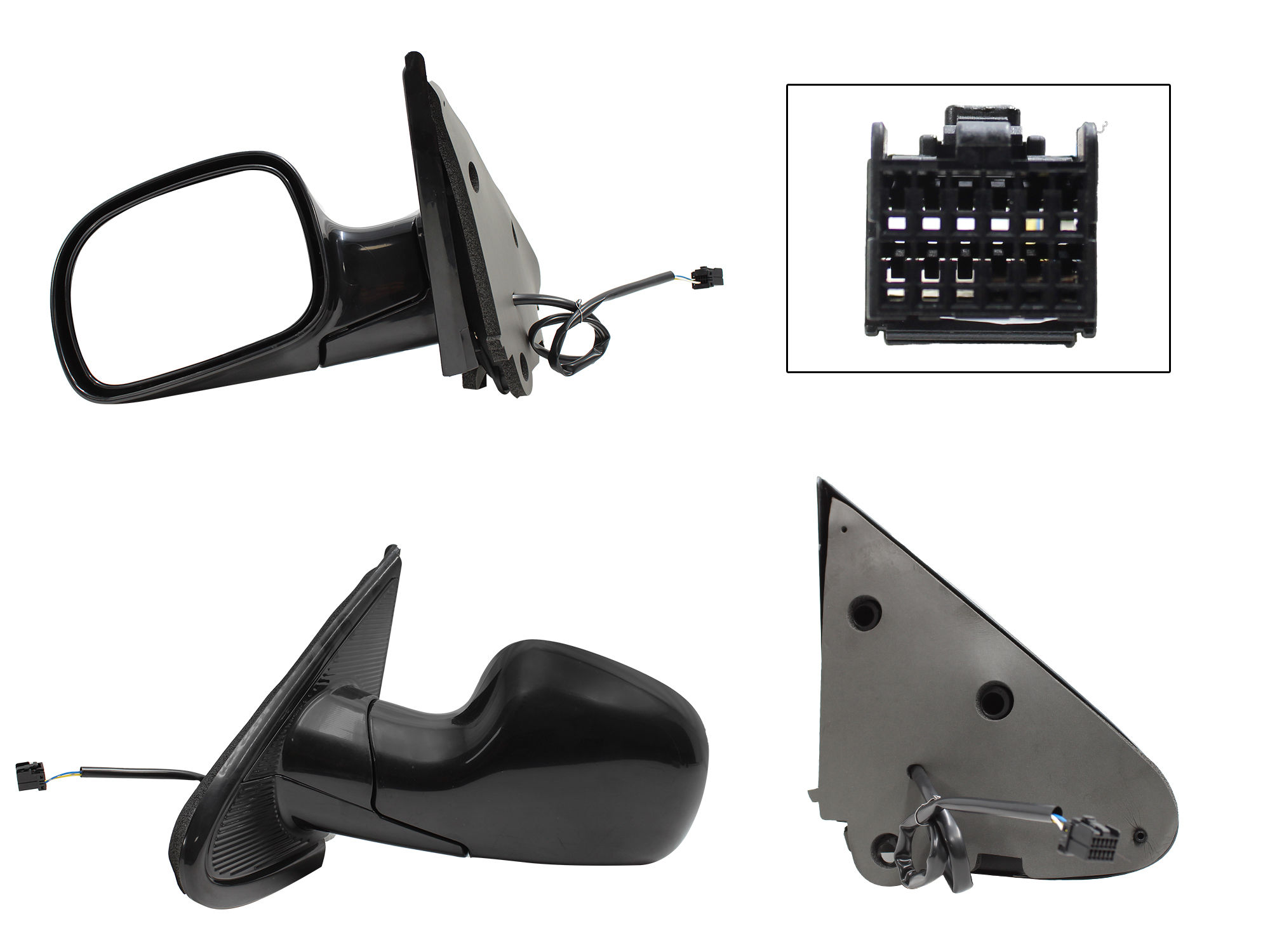 Espejo Izquierdo Chrysler / Dodge Caravan/voyager 2001-2007 3 Pines Eléctrico Negro