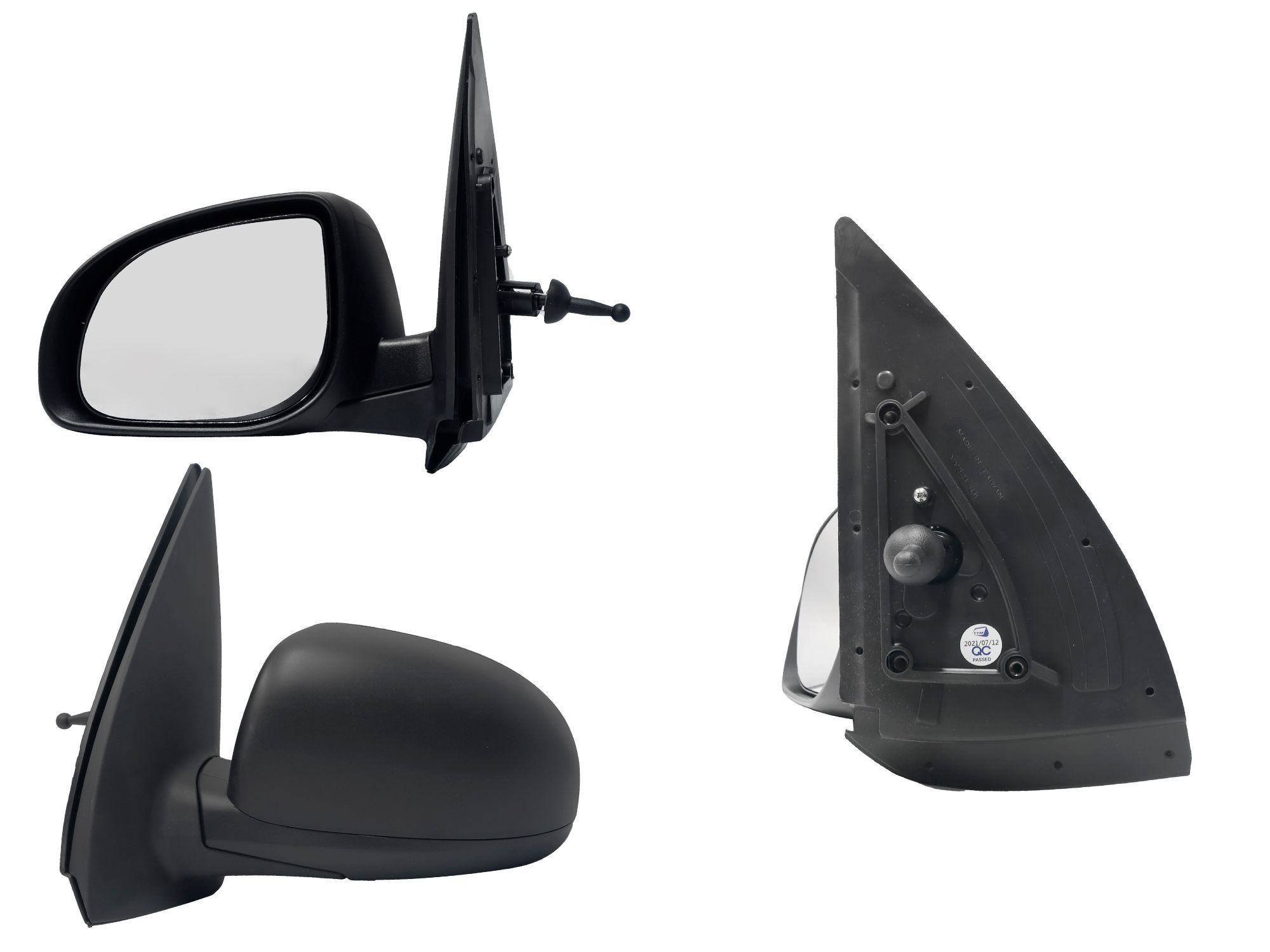 Espejo Izquierdo Chrysler / Dodge I-10 2011-2014 Manual Con Control Negro Poroso